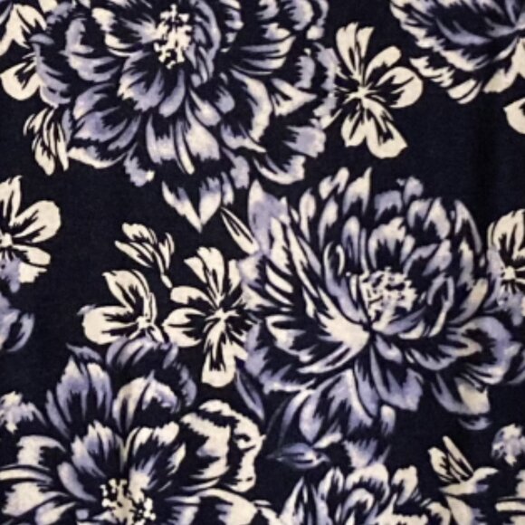 Karen Scott Dark Navy Floral Print Dress - Picture 2 of 3